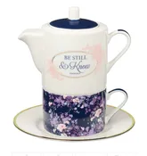 Be Still Tea for One Tea Set - Psalm 46:10 — SUMI Enterprises, LLC
