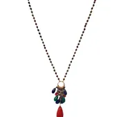 Beaded Charm Loop Necklace
