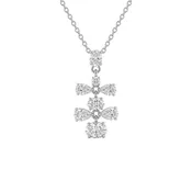 0.98ct 14K White Gold Lab Grown Diamond Necklace 18"