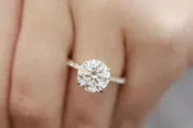 4 Carat Round Lab Created Diamond Engagement Ring