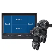 7" Monitor & 2 Arm Cameras with Clamp Kit for Blind Spot Prevention