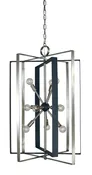 11-Light Brushed Nickel Matte Black Interstellar Chandelier by Framburg