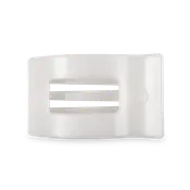 Flat Rectangle Hair Clip | Medium | Coconut White