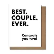 Best Couple Ever Wedding Card