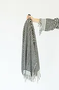 Black & White Pom Pom Cloud Towel
