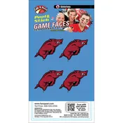 Arkansas Game Faces® Temporary Tattoos Razorbacks
