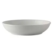 12″ White Ribbed Bowl