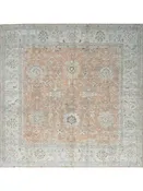 10x10 Square Old Indian Agra Area Rug - 105356