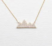 14kt Yellow Gold Pave' Diamond Mountain Necklace — McGough & Company