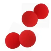 4 Pack 1 3/4  inch Ultra Soft Sponge Balls - Red by Ronjo