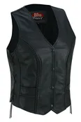 Braid Women’s Leather Motorcycle Vest