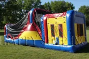 12 Foot Happy Slide and Jump Combo Commercial Inflatable Bounce House Combo - CO2161