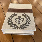 (1/2) Large Faux Paris Book Storage Box