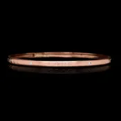 14K Rose Gold Estate Diamond Love Bangle Bracelet