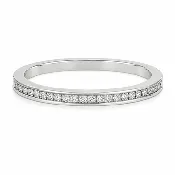 0.11 CTW Channel-Set Diamond Stackable Band