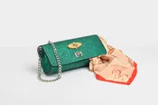 Duchesse De Polignac Metallic Green Stingray Clutch