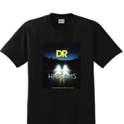 DR Strings Hi-Beams Bass Black T-shirt