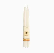 100% Pure Beeswax 12" Taper Candles | Ivory | Pair