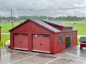 24x28 Colonial Double Wide Hinged Roof Garage 111650