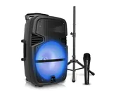 BOOM15PKG Rechargeable 15" Bluetooth LED Speaker Package