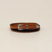 3D Western Hatband Ostrich Black