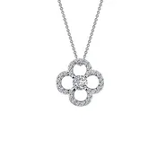 0.29 CTW Clover Necklace