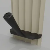Fluted Black ½ Edged