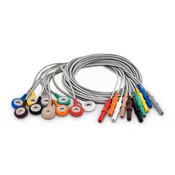 10-Lead Reusable ECG Leadwire Set, SNAP-to-DIN, AHA Color Code