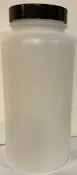 500 CC NATURAL HDPE W/M ROUND BOTTLE W/BLACK CAP