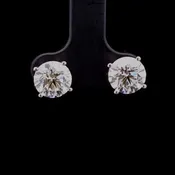 14K White Gold 4.00CTW Lab Diamond Stud Earrings