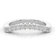 0.30CT.TW ROUND LAB DIAMOND CONTOUR WEDDING BAND