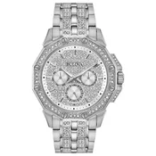 Bulova Dress/Classic Crystal Mens Watch Stainless Steel