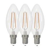 3pk LED E14 mignon klar 4.9W dimbar