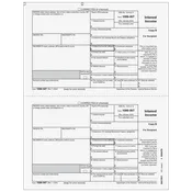 1099-INT Interest 2 Up Recipient Copy B
