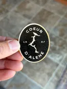 1887 Lake Coeur d'Alene - Wooden Magnet (Printed)