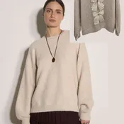 APRICOT Organza Bow Back Sweater