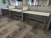 60" x 30" White Height Adjustable Tables