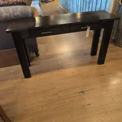 2 Drawer Dark Stained Console Table