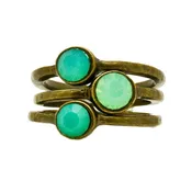 3 Bronze and Pacific Opal Rings