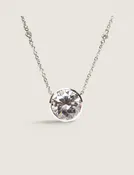 10CT BEZEL SET PENDANT ON DBY CHAIN - PF1143/CZ