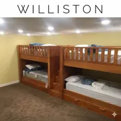 Bespoke Williston Architectural Straight Quad - Twin over Twin Stained Finish