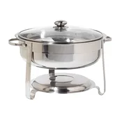 4 Qt. Round Stainless Steel Chafer — PREMIERE PARTY RENTS