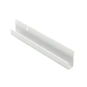 12ft Bottom J-Channel 2010-PA, Polished Aluminum Anodized