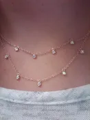 0.35cttw Round Diamond Dangle Necklace in 14k Yellow Gold