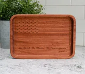 Be Bold Be Brave Be Courageous Handcrafted Wood Tray