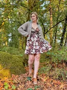 Gather together floral mini dress