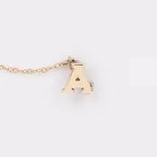 Single Greek Letter 10K Chapter Guard with Chain — Fourteen Karat Plus, Inc.