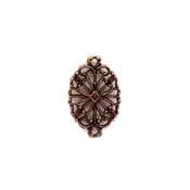 Dainty Filigree Connectors 20mm Oxidized Copper (12) - Vintage Jewelry Supplies