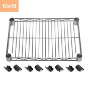 10"d Chrome Wire Shelves with Shelf Clips