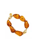 Amber Gold Accent Stretch Bracelet